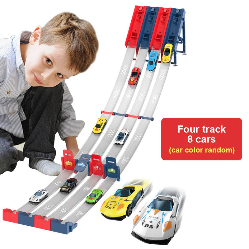 DIY Catapult Racing Car Track Set