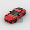 A red classic supercar building blocks set shown from above.
