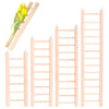 Wooden climbing ladder for birds used as a hanging parrot play gym toy