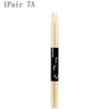 Pair of maple wood drumsticks with nylon tips labeled 7A