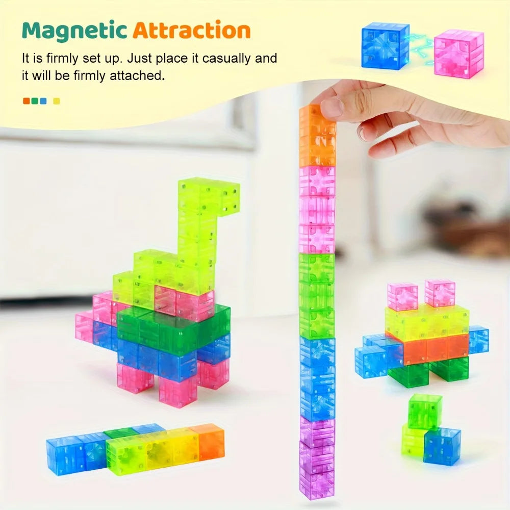 Magnetic Building Blocks – Colorful STEM Construction Set for Kids