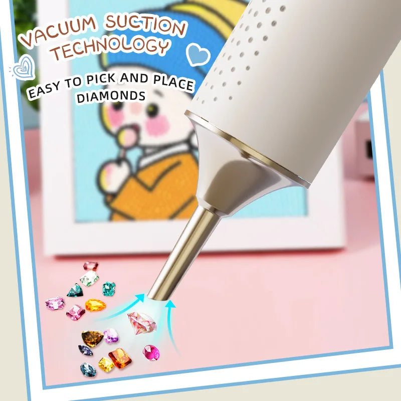 Cordless Electric Diamond Art Pen with Vacuum Suction