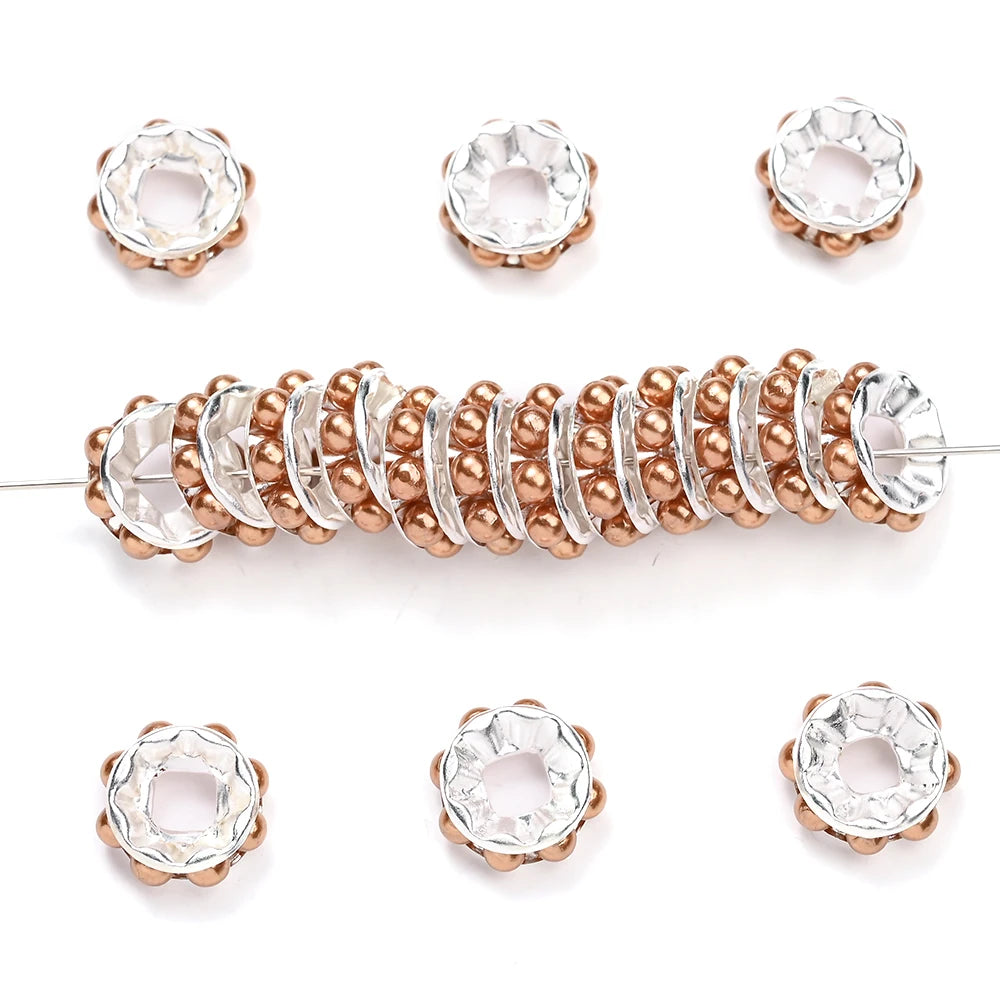 Mixed Pearl and Metal Spacer Beads for Jewelry Making