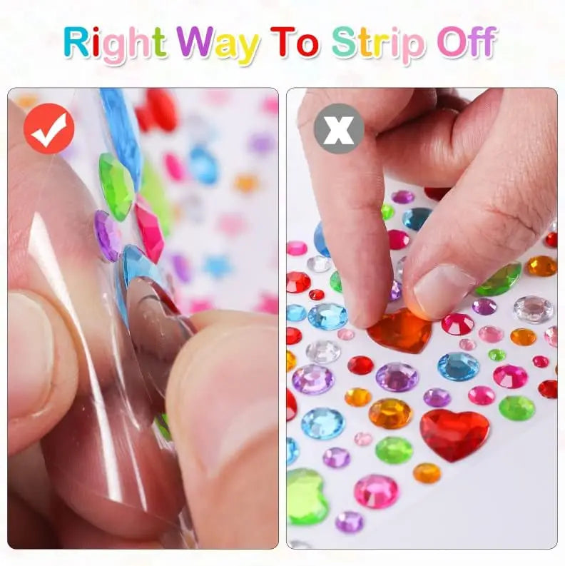 Self-Adhesive Gem Stickers for Crafts – 2,742 Pieces