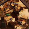 DIY Wooden Miniature House Kit with LED Lighting