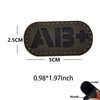 Blood Type Tactical Patches with Glow-in-the-Dark Design