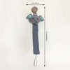 A gray elephant pacifier holder with a clip and a silicone nipple, shown against a white background.