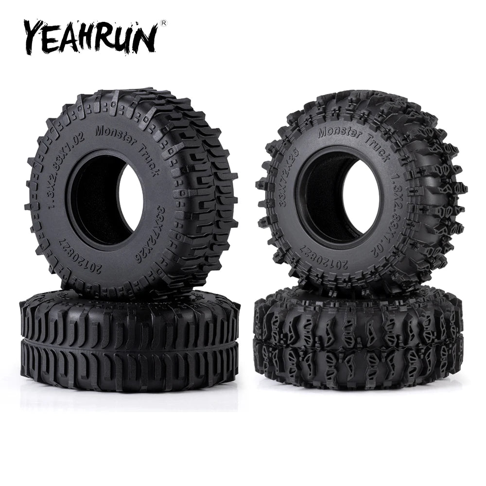 1.3" Mud Terrain Tires for RC Crawler (4-Pack)