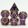 Steampunk Metal Dice Set - 7-Piece Polyhedral RPG Dice