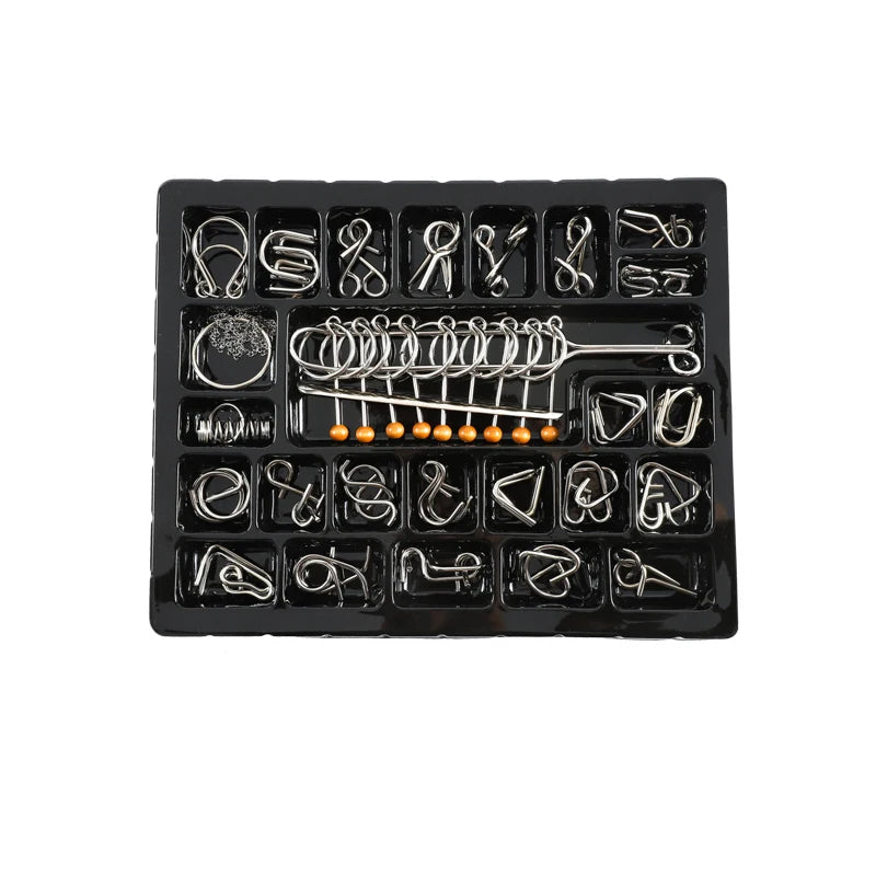 Metal Wire Puzzle Brain Teaser – Disentanglement IQ Game for All Ages