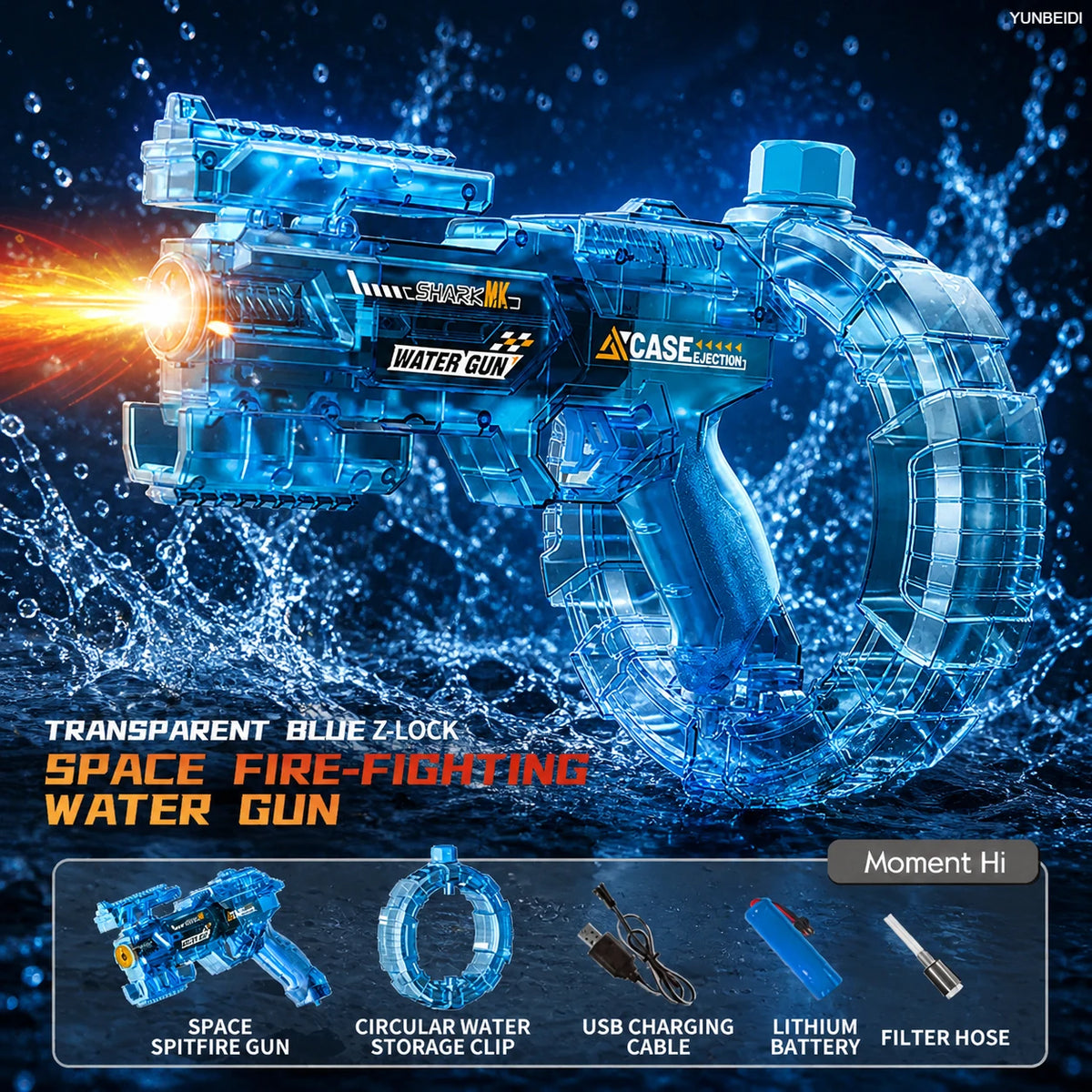 Automatic Electric Water Gun with LED Lights