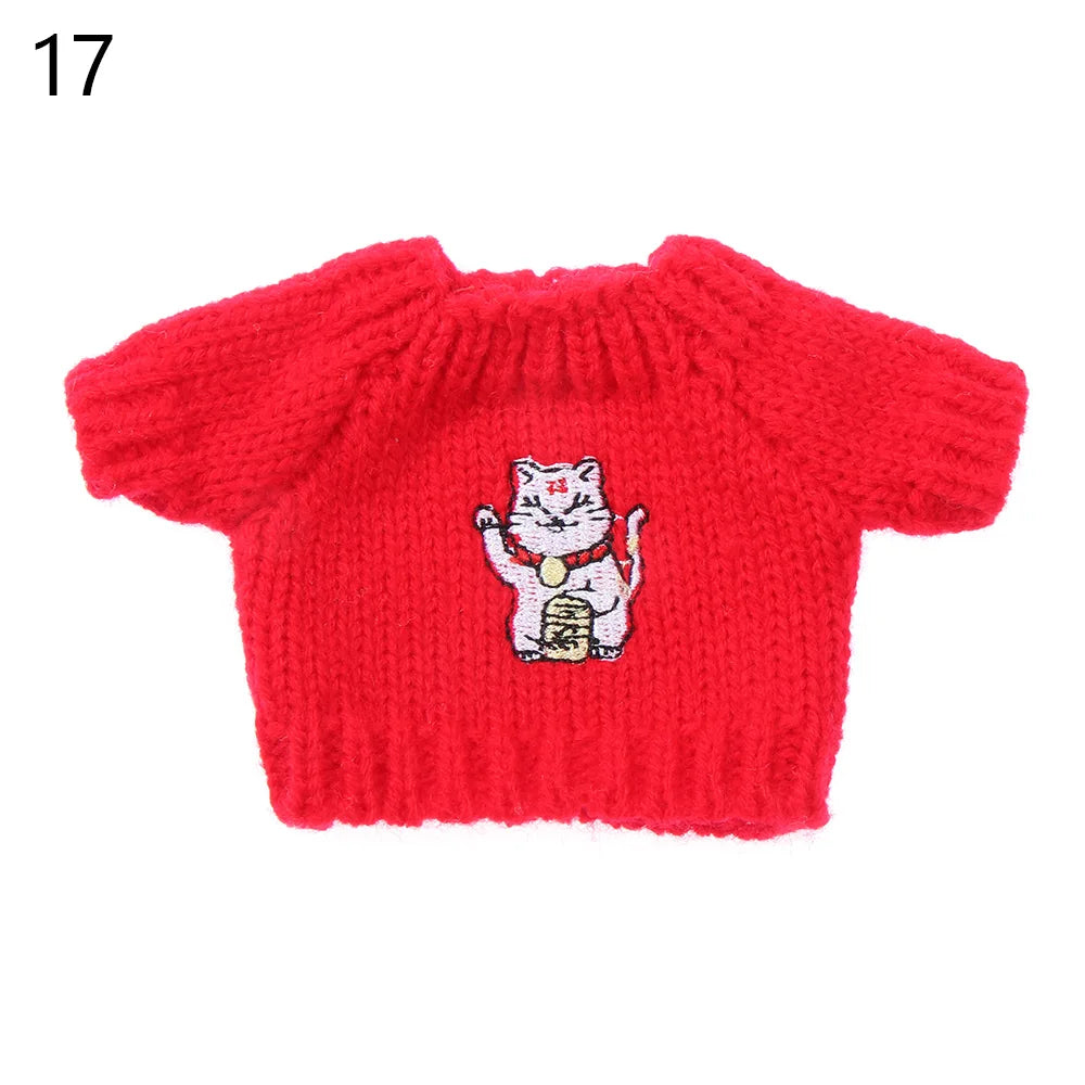 Fashionable Sweater and Vest Set for 20cm Plush Dolls