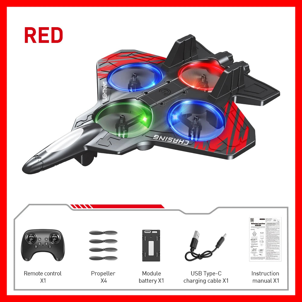 Foam RC Stunt Airplane with LED Lights and 360° Flips