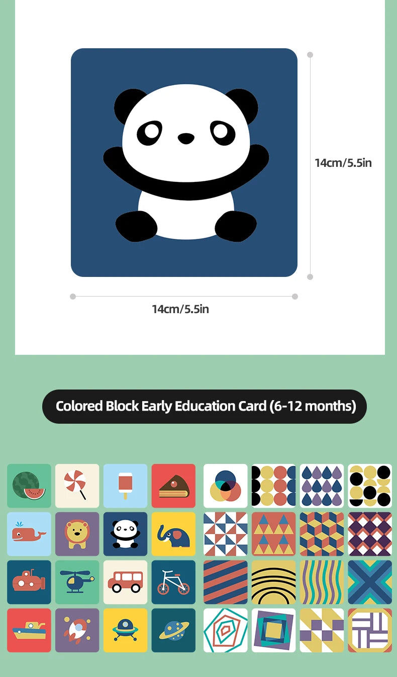 High-Contrast Baby Flash Cards for Visual Development