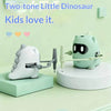 Two-tone Little Dinosaur Kids love it. Shows a white and green dinosaur drawing robot toy.