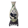 Blue and white porcelain flower vase puzzle featuring a panda design.