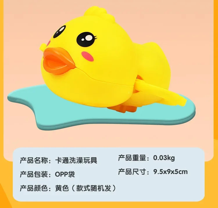 Spring-Powered Bath Toys for Kids – Cute Turtle, Duck, and Whale Water Toys