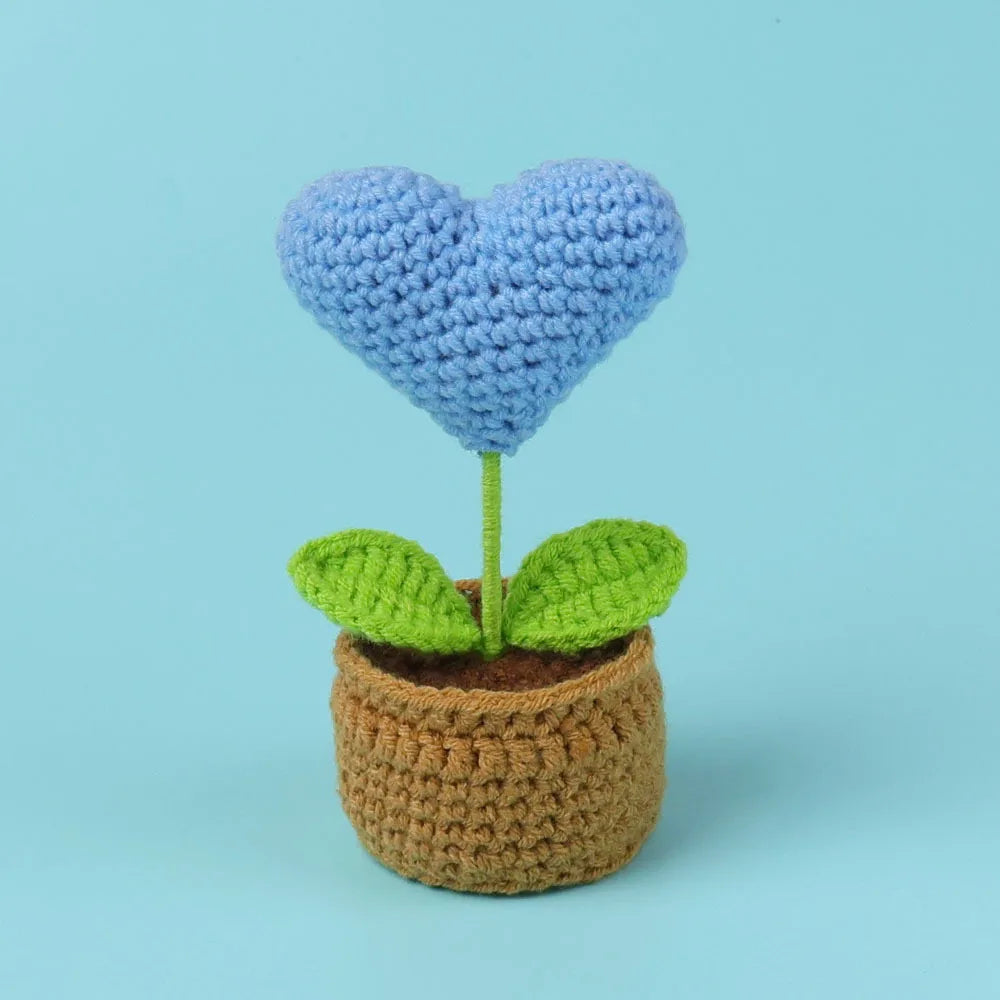 Handmade Crochet Sunflower in Pot