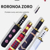 Morinoco Zoro portable sunny and rainy umbrella katana with a black handle and red wrapping