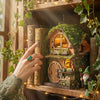 DIY Wooden Dollhouse Miniature Kit with LED Lights