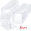 A set of twenty white 3D floating jewelry storage display boxes arranged in rows.