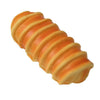 A realistic bread squeeze toy shaped like a loaf, colored golden brown and textured with ridges.