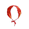 Red strawberry crochet headband with wide elastic band