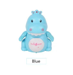 A light blue line-following robot car toy shaped like a horse with a pen detail.