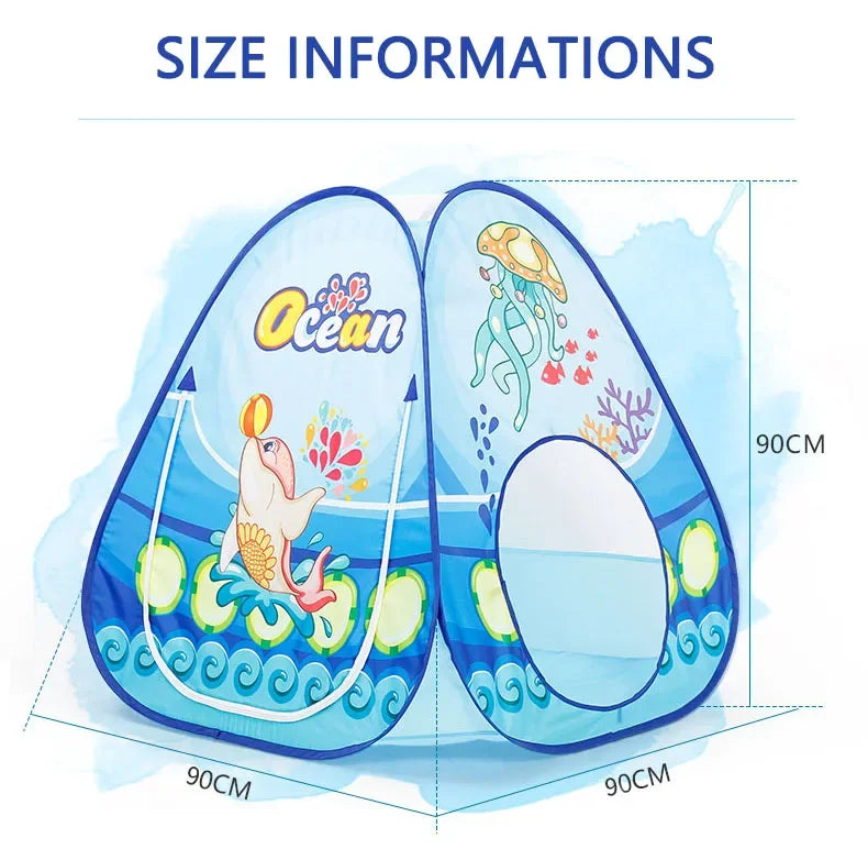 3-in-1 Kids Ball Pit Play Tent with Tunnel