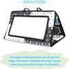 High-Contrast Tummy Time Baby Mirror with Crinkle Cloth Book and Teether