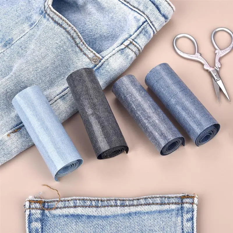 Denim Iron-On Repair Patches (8x51cm)