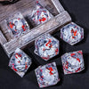 Liquid Core Glow D&D Dice Set with Sharp Edges