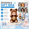 A box of adorable animal-themed soft plush baby dolls with poseable joints for gift ideas