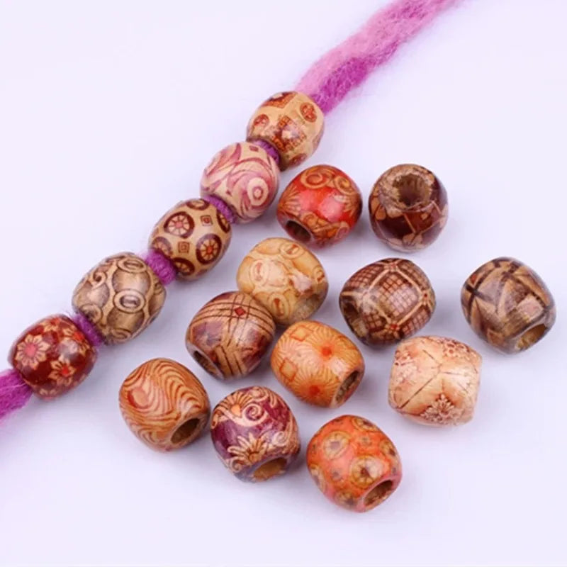 Natural Wooden Beads Assortment for Jewelry Making