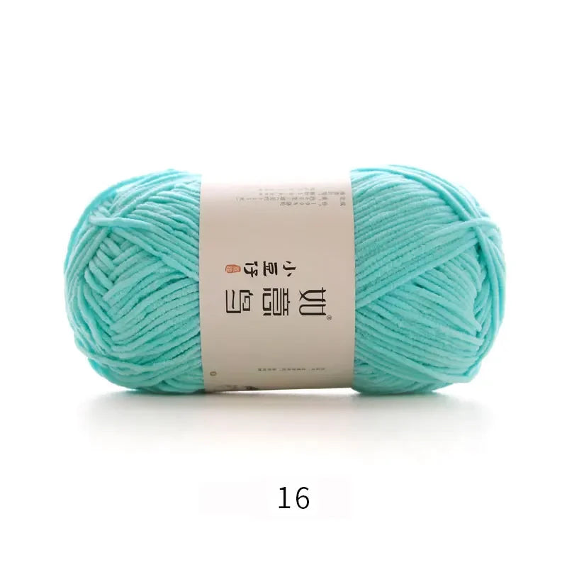 Soft Chenille Yarn for Knitting & Crochet - 50g Ball