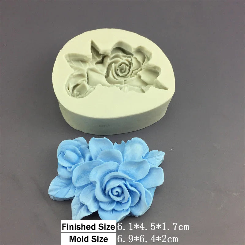 3D Flower Silicone Mold for Baking, Fondant, and Soap Making