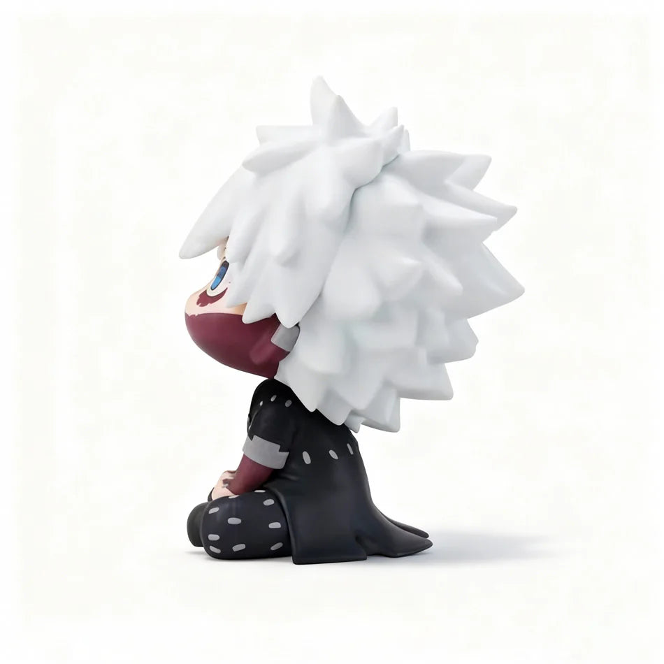 Chibi PVC figure of Tomura Shigaraki from My Hero Academia featuring white hair and dark clothing.