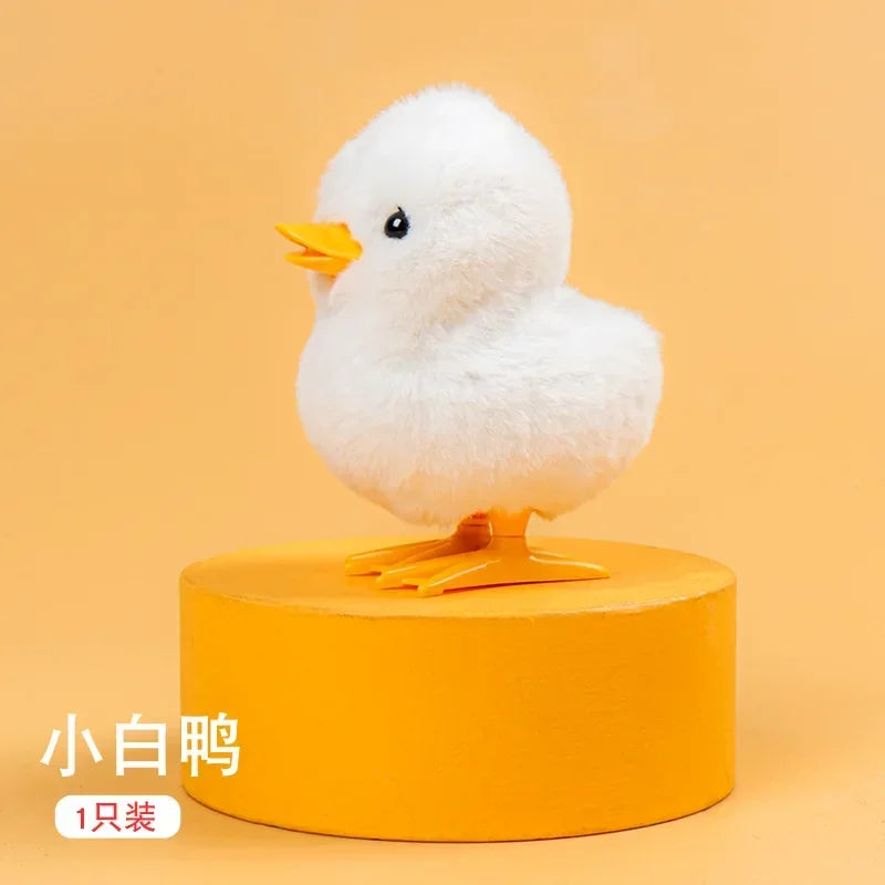 Yellow Wind-Up Jumping Chicken Toy for Toddlers