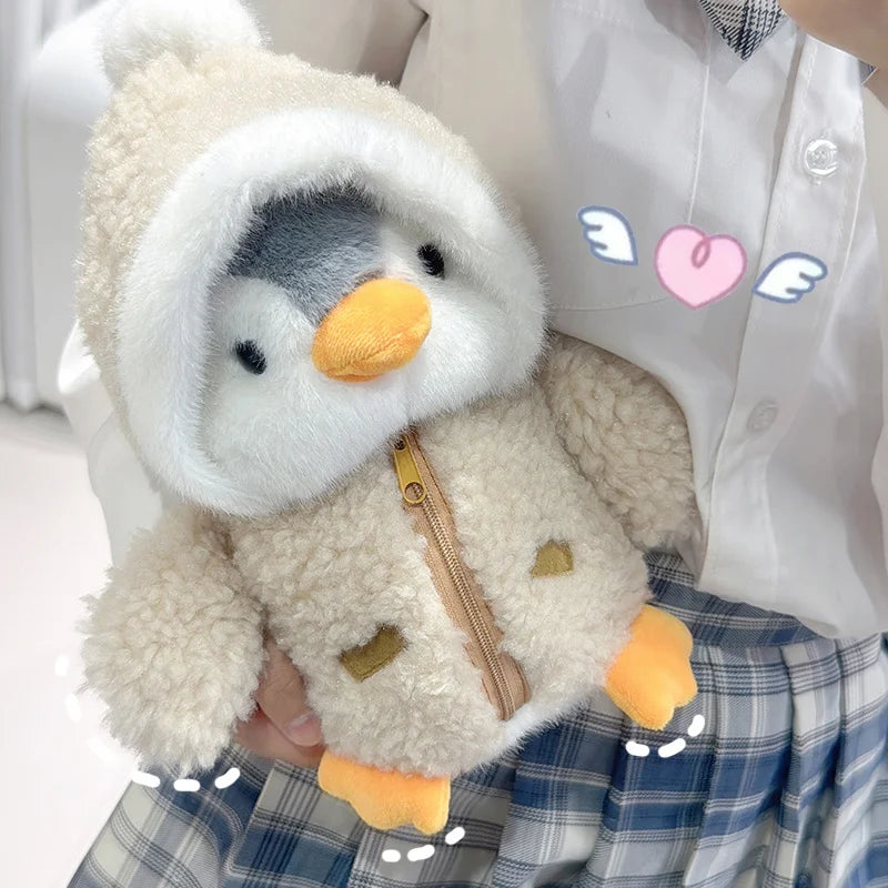 Adorable Kawaii Penguin Plush Toy with Hat and Scarf - 25cm Soft Stuffed Animal