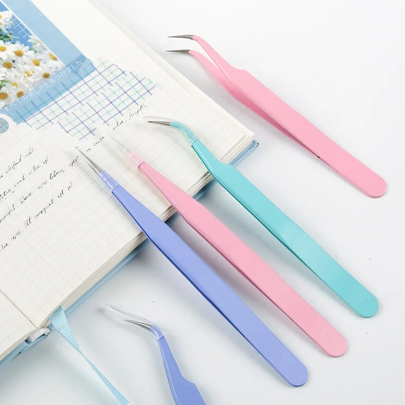 Precision Stainless Steel Tweezers for Crafting & Planners