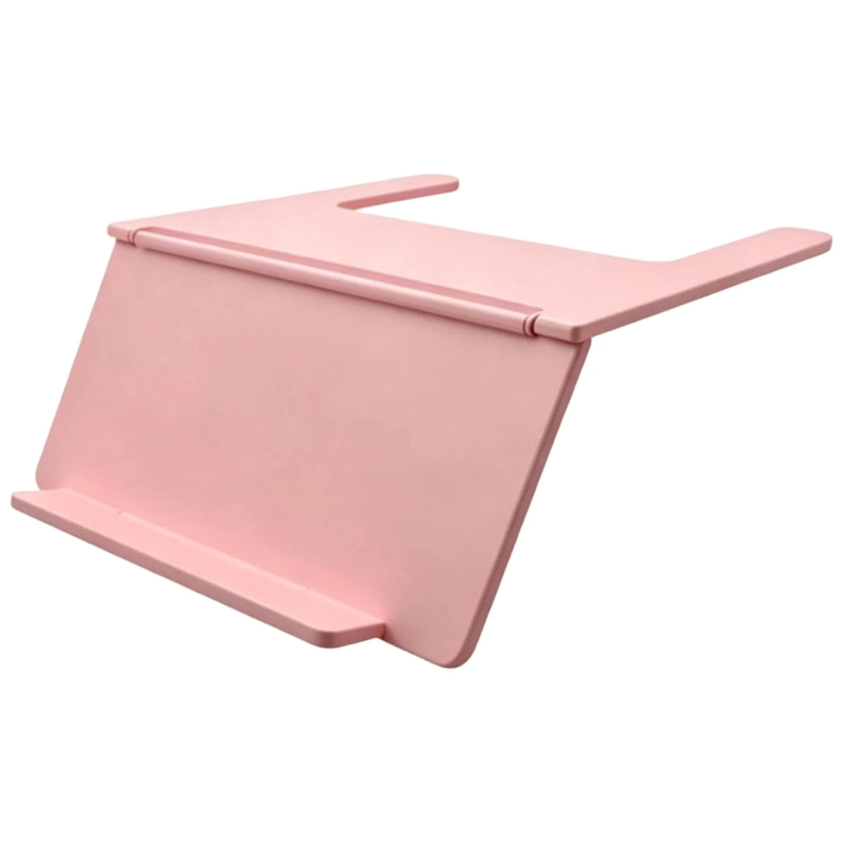 A pink foldable Mahjong card holder with a non-slip stand.