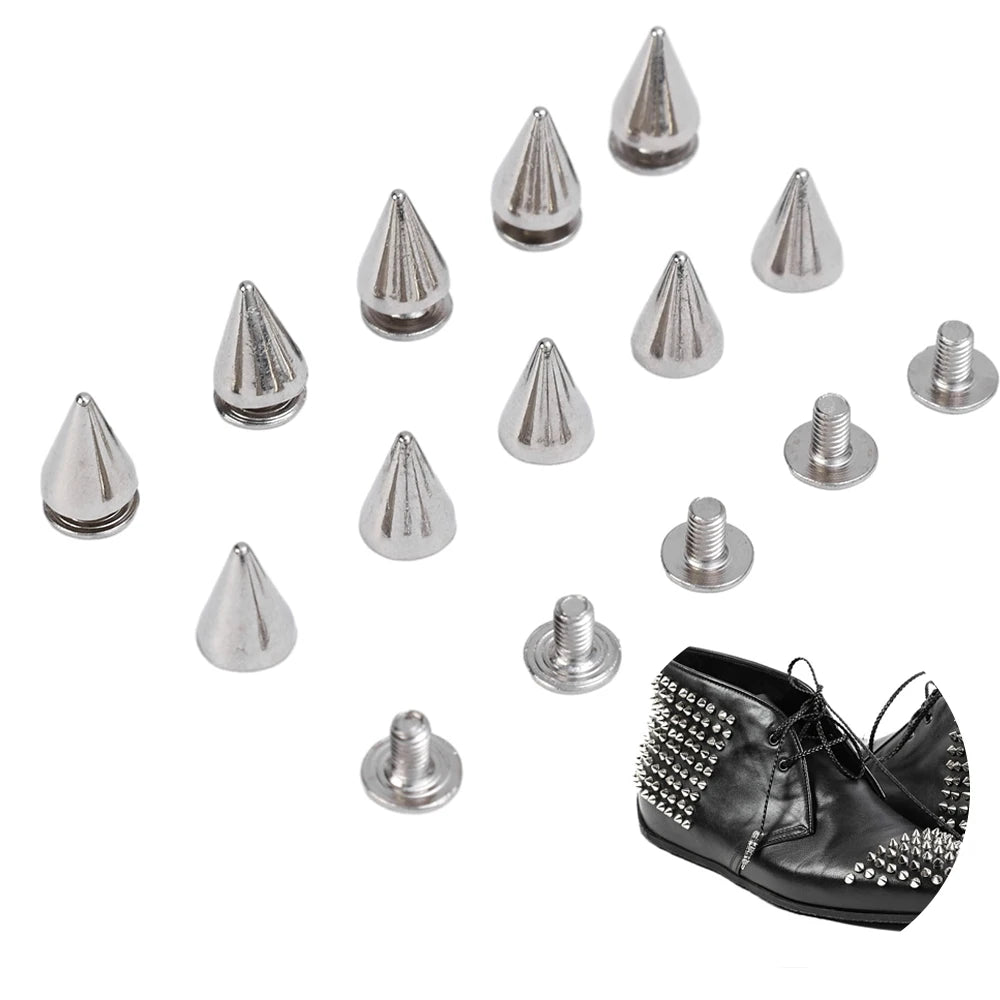 Cone Stud Rivets with Screw Backs for DIY Leather, Clothing & Accessories