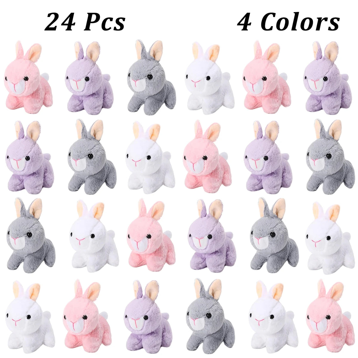 Adorable Mini Plush Bunny Set – Soft Stuffed Rabbits for Easter, Gifts & Decor