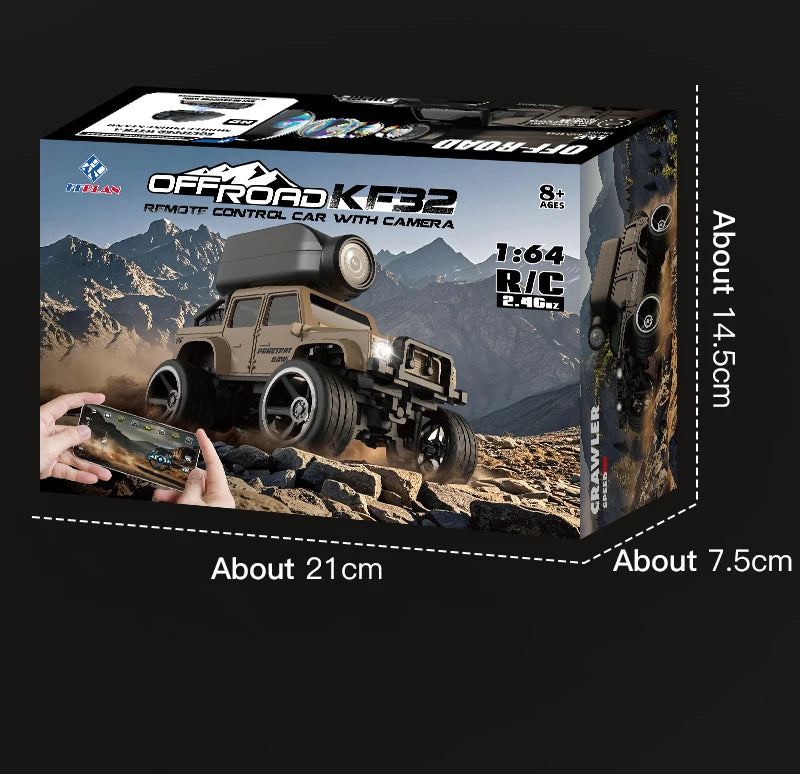 Mini RC Climbing Car with HD Camera and LED Lights