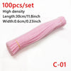 A bundle of pink chenille craft sticks with a gold tip, measuring 30cm long.
