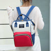 Canvas Baby Diaper Bag with Thermal Bottle Pockets & Hanging Design