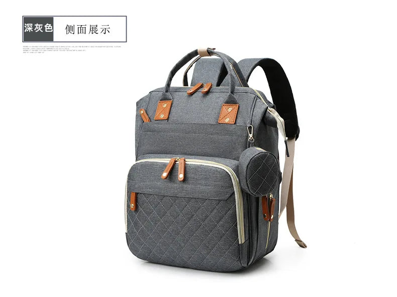 Large Waterproof Diaper Bag Backpack with Insulated Bottle Pocket