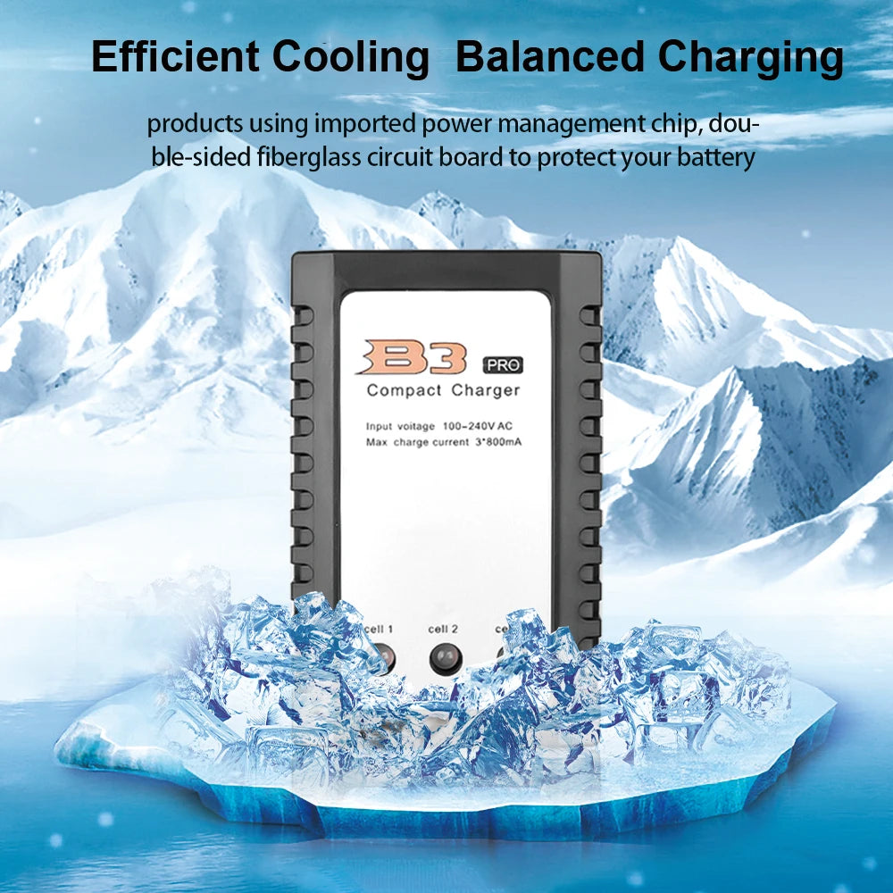 Compact Smart Balance Charger for 2S-3S LiPo Batteries