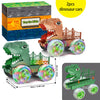 Dinosaur Monster Truck with Glowing LED Wheels – 2-Pack