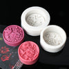 White silicone molds shaped like peony flowers for candle, soap, and resin crafts
